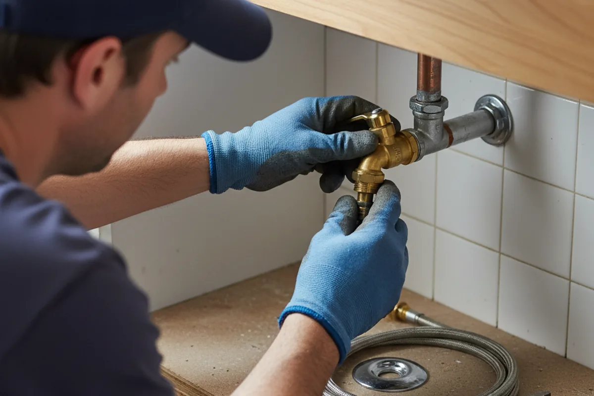 Shutoff valve and fitting work during Emergency Plumbing in Walton
